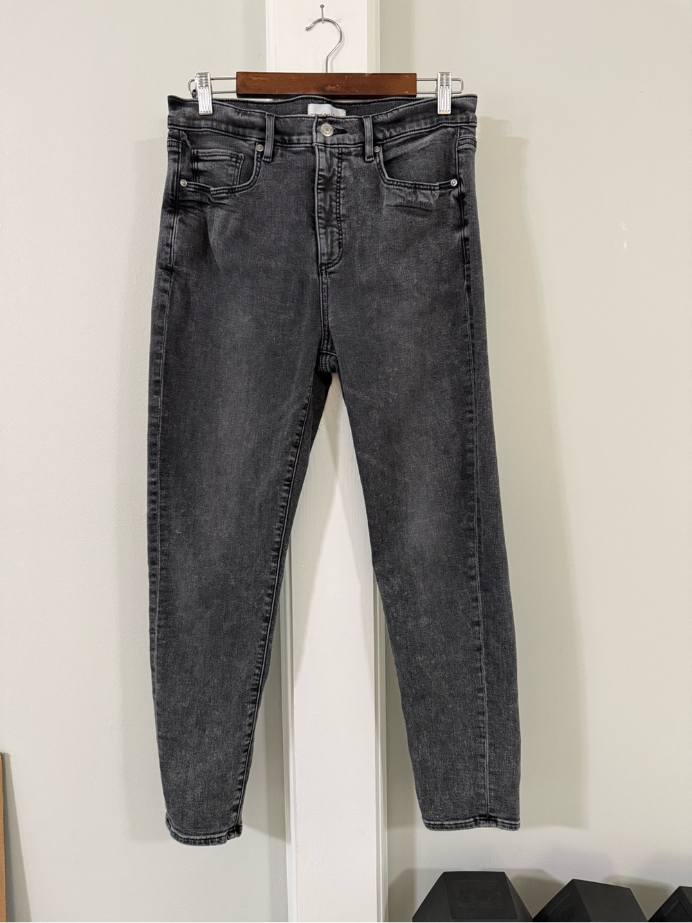 LOFT Charcoal High Rise Skinny Jeans